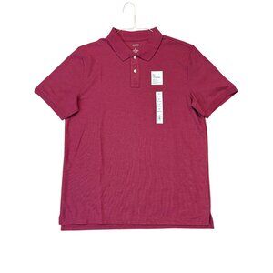 Sonoma Supersoft Pique Polo Short Sleeve Mens Shirt Size L Maroon